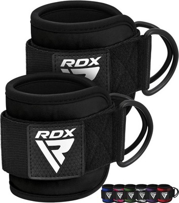RDX Ankle Straps for Cable Machines   7MM Neoprene Padded 10x4 Adjustable Gym...
