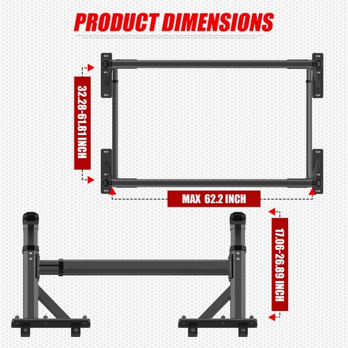 For Pickup Truck Bed Racks Rear Ladder Rack Adjustable Height Heavy ...