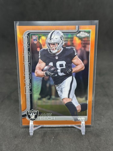 Jack Bech 2025 Topps Chrome Rookie Orange Refractor /25 #388 Raiders