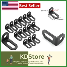 Adjustable Black L-Shaped Corner Brackets – 15-Piece Set