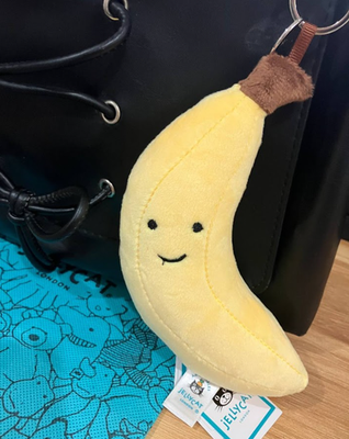 Jellycat Fabulous Banana Plush Keychain Bag Charm Soft Toy Cute