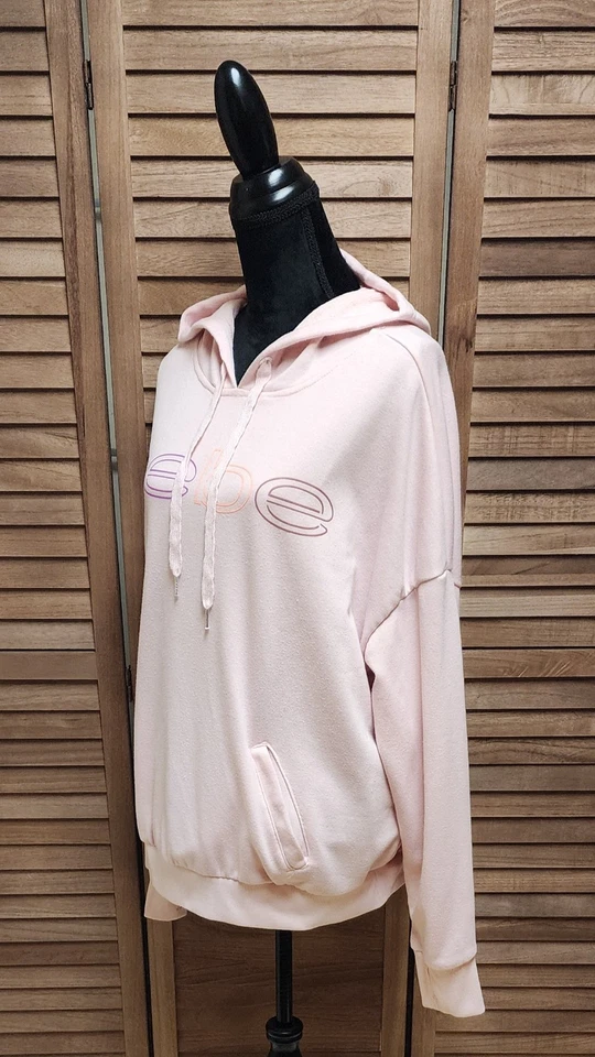 Suéter pulóver con capucha Bebe Sport para mujer atlético polar rosa talla grande 3X Foto 4 de 4