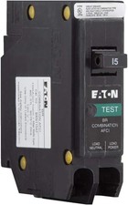 Eaton BRN115AF Br Combo Afci, 1p, 15a, 10kaic,Pigtail Arc Fault Circuit Breakers