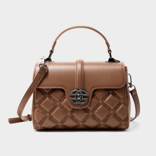Elegant Leather Tote Bag 2025 Large Capacity Crossbody Women Shoulder Bag Coffee - Picture 23 of 27