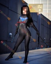 Lady Nightwing Jumpsuit Superhero Cosplay Costume Adult Kids Bodysuit Halloween