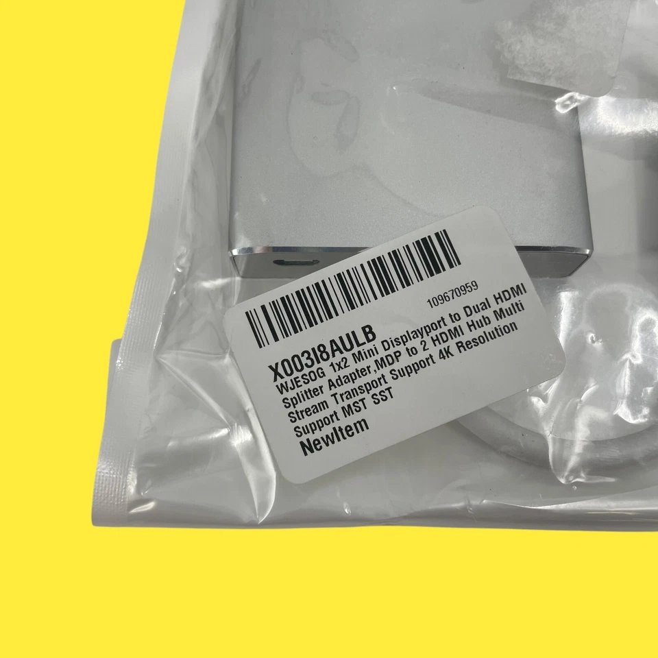 WJESOG DisplayPort to Dual DisplayPort Splitter Gray #1120 z65/162 (AR) - Image 4 of 4