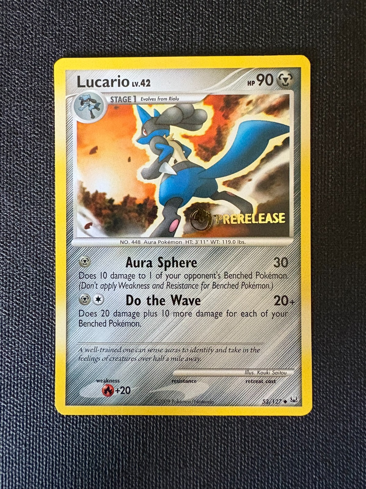 Pokemon TCG - Lucario - (Prerelease) 53/127 Diamond and Pearl - LP