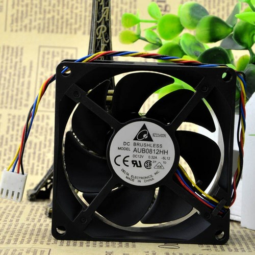 DELTA AUB0812HH-PWM 80mm x 25mm 3250 RPM PWM FAN 4pin - Picture 2 of 5