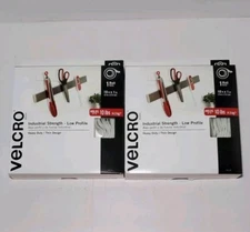 Pack Of 2x VELCRO(R) Brand Industrial Strength Low Profile Tape 1"X10' White