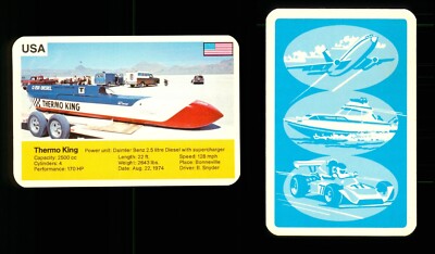 1 x Speed record info card Thermo King 1974 Bill Snyder - S64