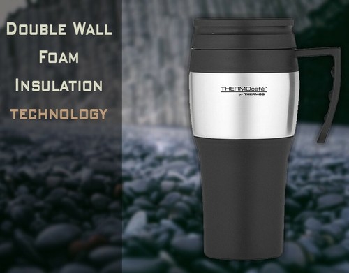 Thermos Travel Mug 400ML Thermal Cup Flask Hot Warm Coffee Tea Outdoor Holder - Picture 3 of 6