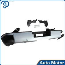 For Chevy Silverado GMC Sierra 1500 2014-2018 Chrome Rear Bumper w/ Conner Steps