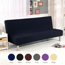 Futon Cover Armless Sofa Bed Cover Stretch Elastic Full Folding Couch Slipcover