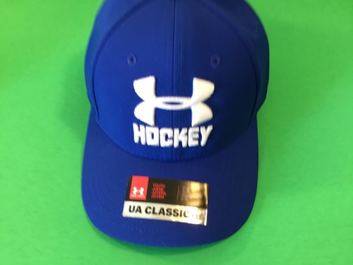 UNDER ARMOUR Classic Fit HOCKEY NHL Boys Hat Size XS/S Blue w/White NEW - Picture 2 of 12