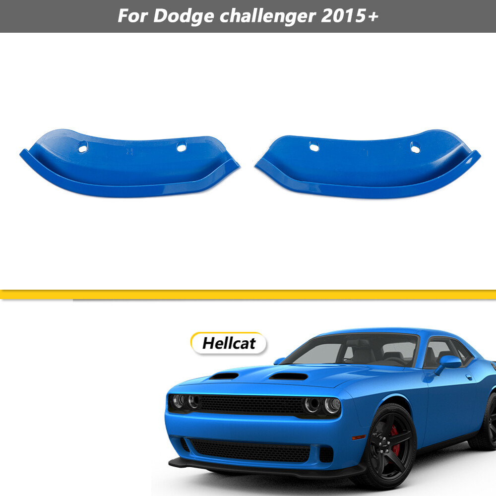 2x Front Bumper Protector Lip Splitter Blue for Dodge Challenger