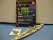  Axis Allies War at Sea SURFACE ACTION Rheinubung Bismarck 26/40 with card 