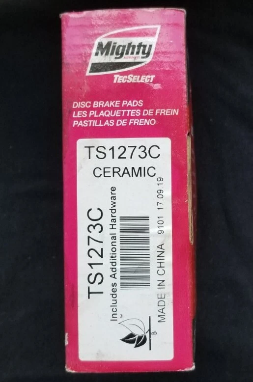 Pastillas de freno de disco de cerámica MIGHTY TS1273C para Chrysler, Dodge, Jeep, Ram, Volkswagen Foto 2 de 4