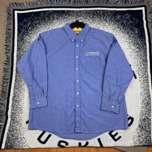 Subaru Employee Dealership Long Sleeve Button-Up Shirt 2XL XXL Tall Embroidered
