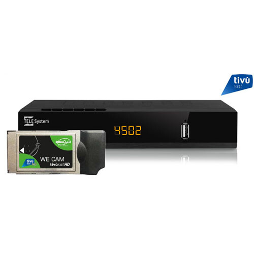 Récepteur satellite HD TS4502 compatible CI+ avec double décodage WE CAM