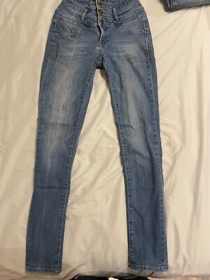 Refuge High Waisted Denim Skinny Jeans US Women's Size Faux