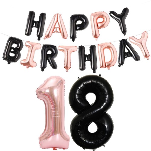 GROSSHANDEL 16" Riese 18. Geburtstag Party Nummer Folie Ballon Luftdekoration Alter18 - Bild 42 von 70