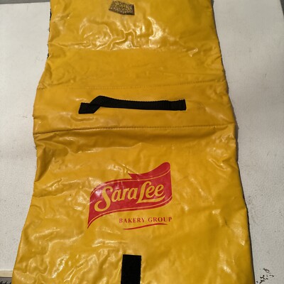 Vintage Sara Lee Bakery Company Logo Toiletry Bag Travel Rare Yellow Bread