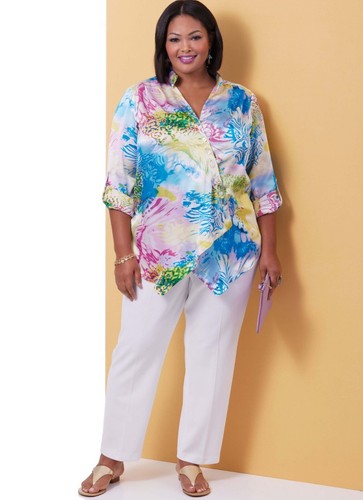 Butterick Easy SEWING PATTERB B6980 Misses' Or Women's Shirt 10-18 or 20W-28W - Picture 4 of 8
