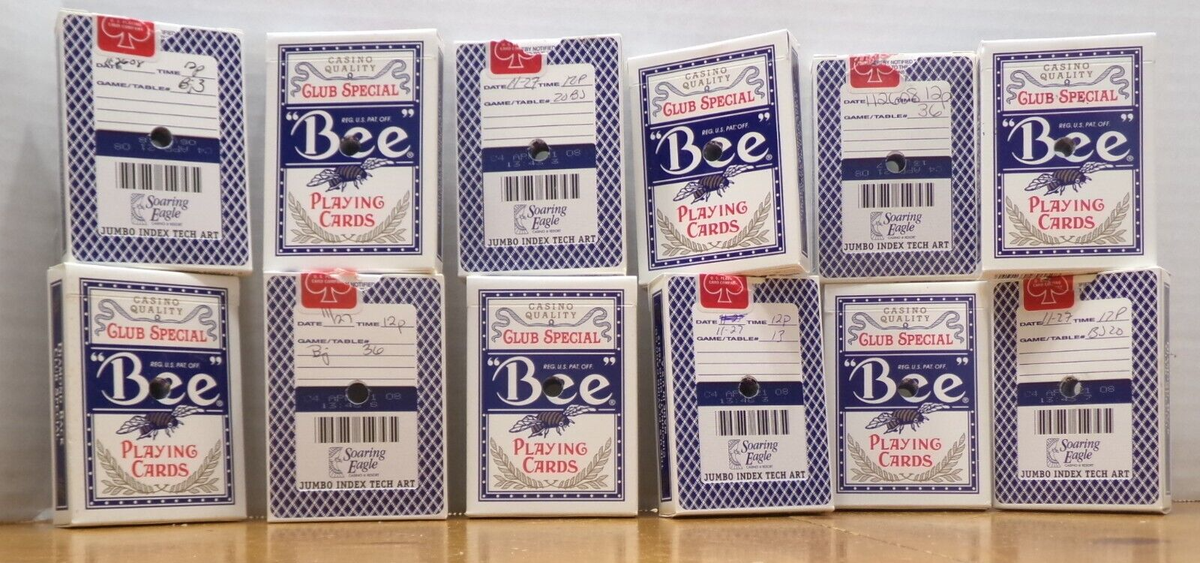 COMPLETE 12 DECK BLUE BRICK SOARING EAGLE CASINO POKER BEE