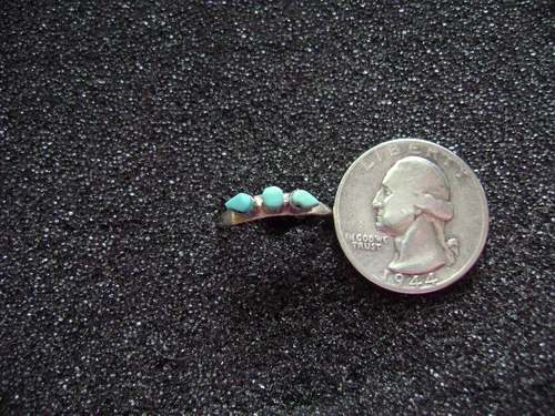 Vintage Southwestern Sterling Silver Turquoise Ring Size 7