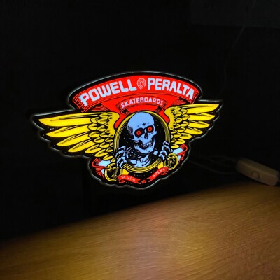Powell Peralta Winged Ripper Skateboard 3D Printed LED Lamp Light