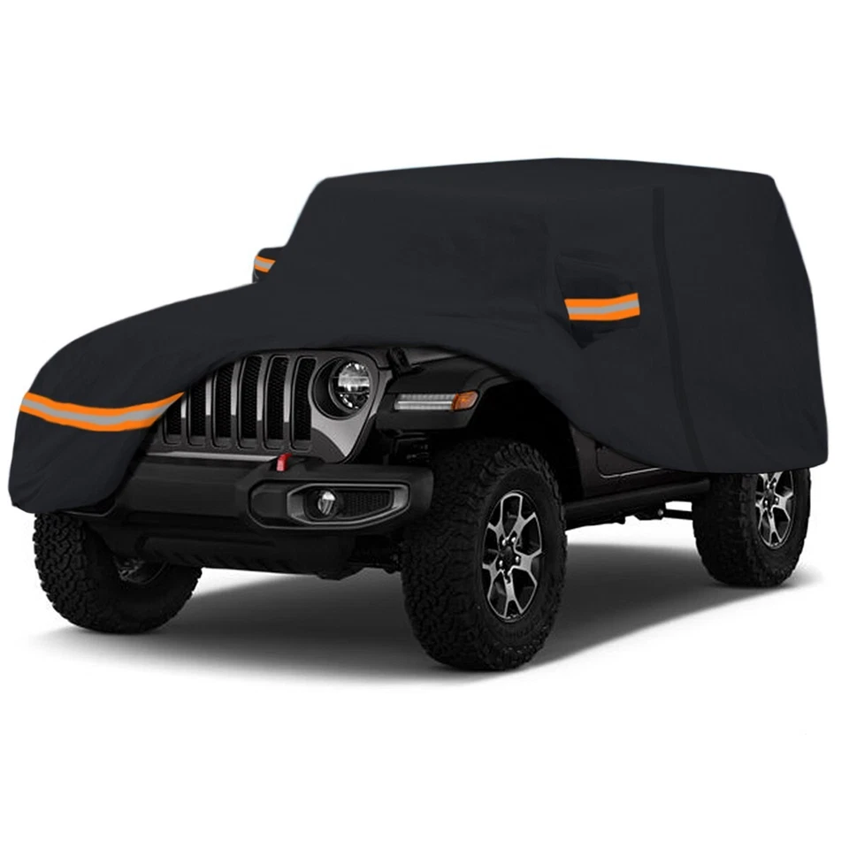 6 Layer Car Cover Waterproof Outdoor Snow Sun For Jeep Wrangler CJ TJ JK 2 Door Foto 4 de 4