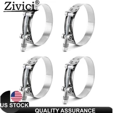 4x 4" Inch T-bolt Clamp Silicone Stainless Steel Hose Turbo Intake Intercooler