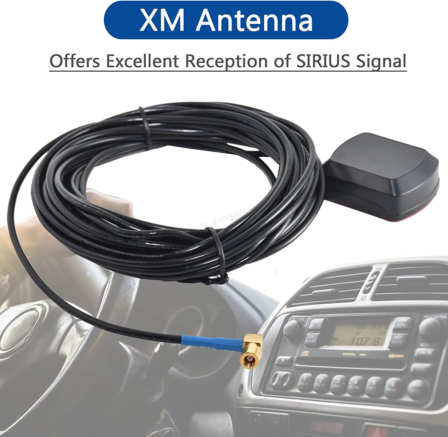 4FT Sirius XM Satellite Radio Antenna Replacement Radio Receiver Base eBay