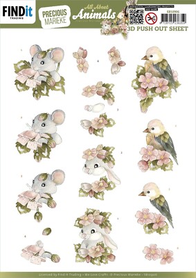 FIND IT TRADING - 3D PUSH OUT - ALL ABOUT ANIMALS - ALL ABOUT PINK