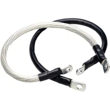 Hi-Performance 4 Gauge Battery Cables (Black) For 2007-2008 Harley FXST Softail