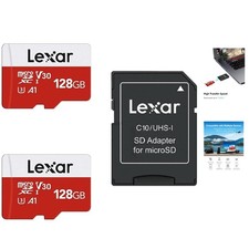 E-Series 128GB Micro SD Card 2-Pack - Waterproof, Shockproof, A1 Performance