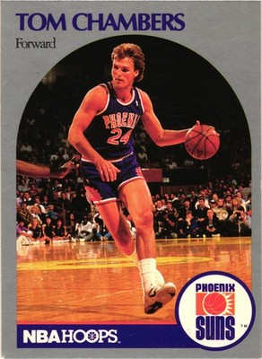 1990-91 Hoops #234a Tom Chambers Forward on front first series