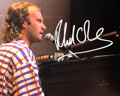 PHIL COLLINS (GENESIS)  Signed 8x10'' Authentic Original Autograph + COA