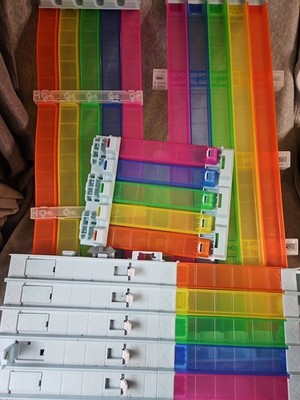 4 Hot Wheels Mario Kart Rainbow Road Spare Parts Long Straight Rainbow Track 