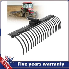 60" Landscape Rake 3 Point Attach Rock Rake Fit for 2" Receiver Tow-Behind 