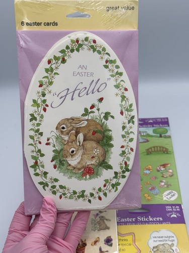 Lot Of Vintage Easter Stickers & Cards - Picture 3 of 13