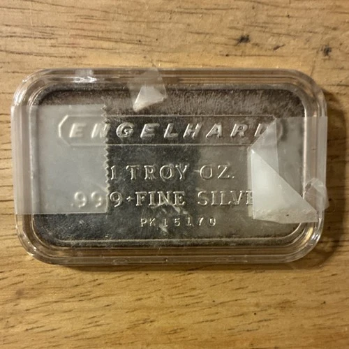 Engelhard 1 Troy Ounce .999 Fine Silver Bar