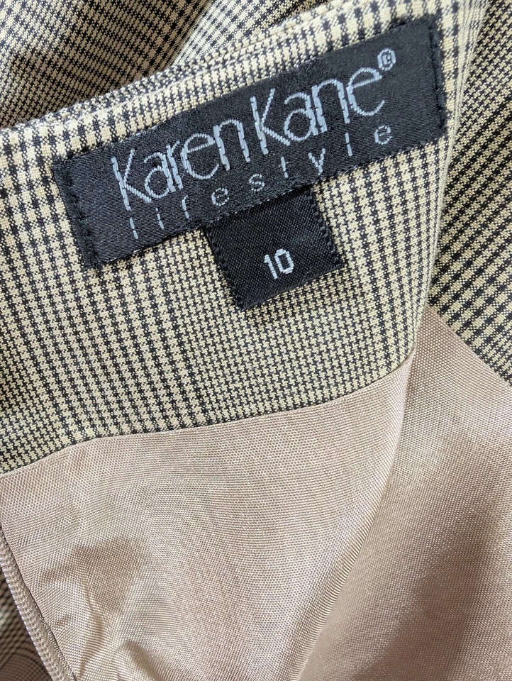 Falda Karen Kane Mujer Forrada Multicolor Estampado A Cuadros Patrón Talla 10 Oficina Foto 2 de 4