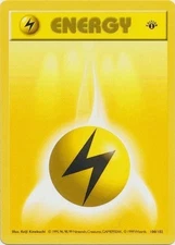 Pokémon TCG - Lightning Energy - 100/102 - 1st Ed Shadowless - Base [Light Play]