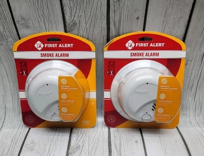 First Alert 9120B Hardwired Ionization Smoke Alarms w/ Battery Backup Lot Of 2
