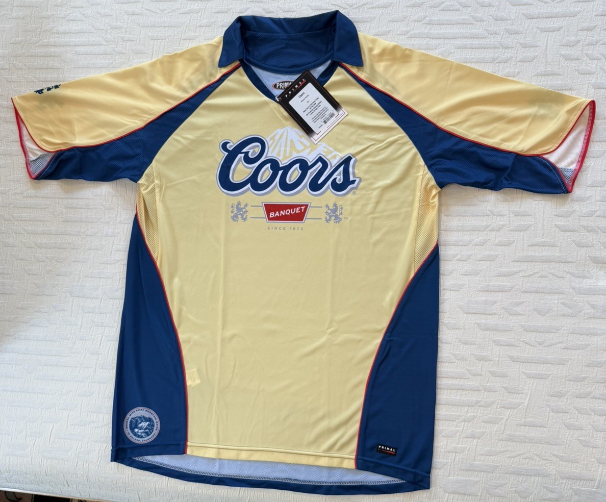 NEW Vintage Coors Men’s L Soccer Jersey NWT Primal LARGE MINT