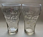 Vintage Coca Cola 75th Anniversary 1977 Glasses Pair Bottling Mobile Ala
