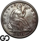 1875 Seated Liberty Half Dollar, Choice AU Details