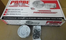 Probe 12350-030 SRS Pistons, SB Ford,+20.1 CC Dish, 4.030", 1.175 CD, 2618 Alum
