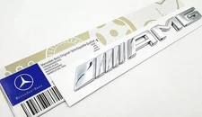 AMG Emblem Trunk Chrome 3D Rear Badge for Mercedes C E S Logo 2017+